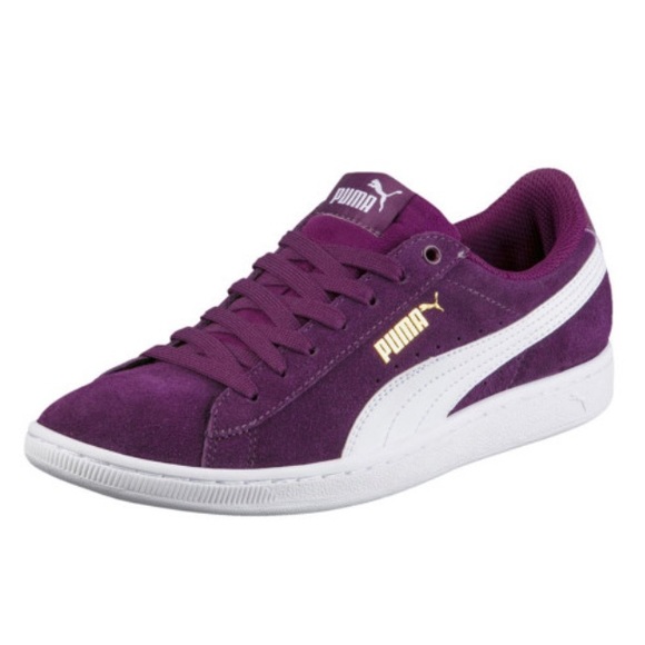 Puma Shoes - PUMA Vikky Purple Suede Sneakers